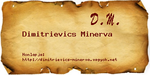 Dimitrievics Minerva névjegykártya